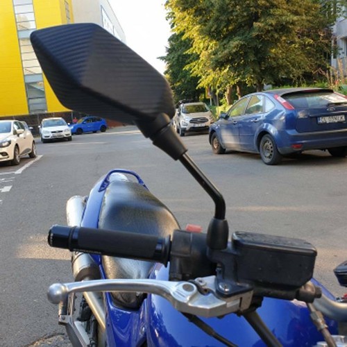 Black motorcycle rearview - motorcycle,