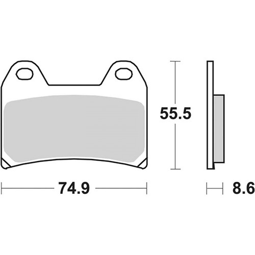 Front brake pads racing - front,
