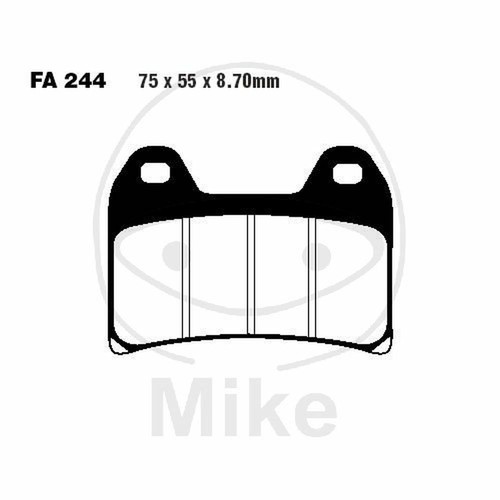 Pair brake pads ebc - pads, hh